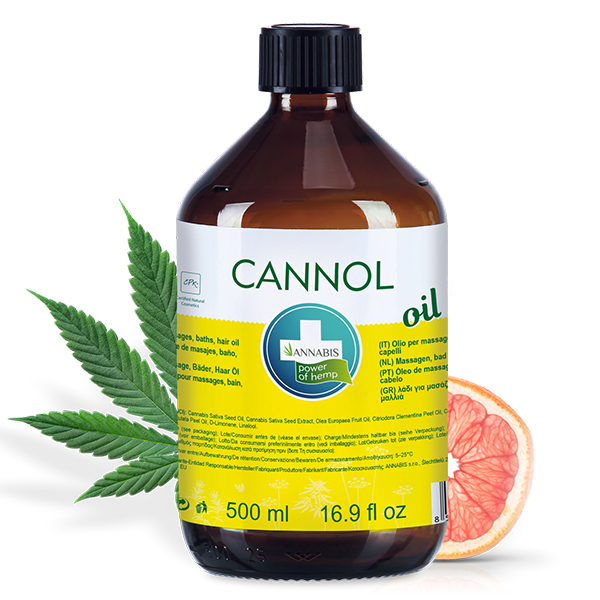ANNABIS CANNOL Натурално масажно масло 500 мл