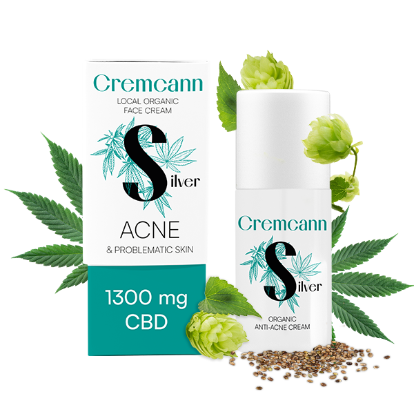 ANNABIS CREMCANN SILVER 1 300 mg CBD натурален крем за кожа склонна към акне